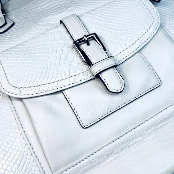 Coach Shoulder Bag Purse Reptile Tote Charlie Embossed Python Leather F28723 - Picture 11 of 16